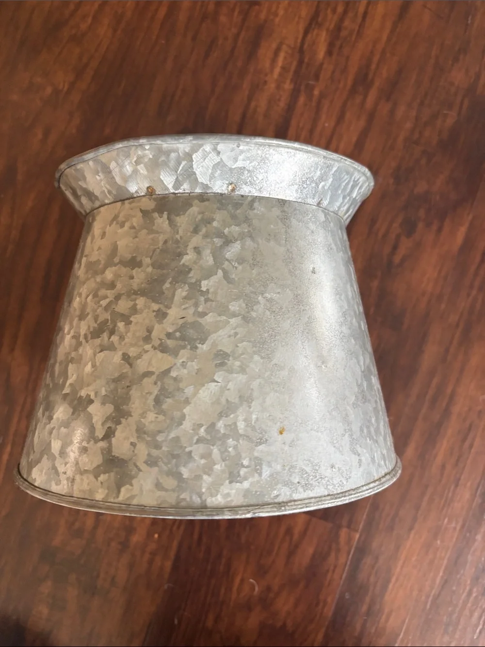 Pottery Barn Glass Beverage Dispenser with Galvanized Metal Base and Silver Lid